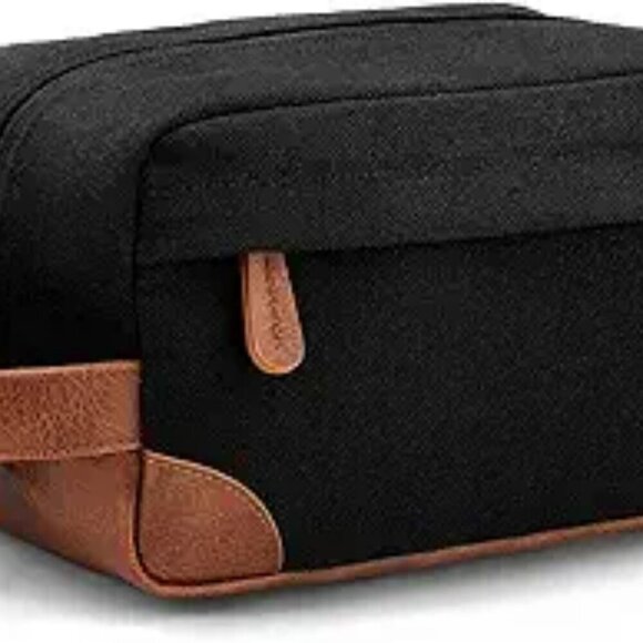 Toiletry Bag Hanging Dopp Kit for Men Water Resistant Canvas Shaving Bag with La - Picture 1 of 1